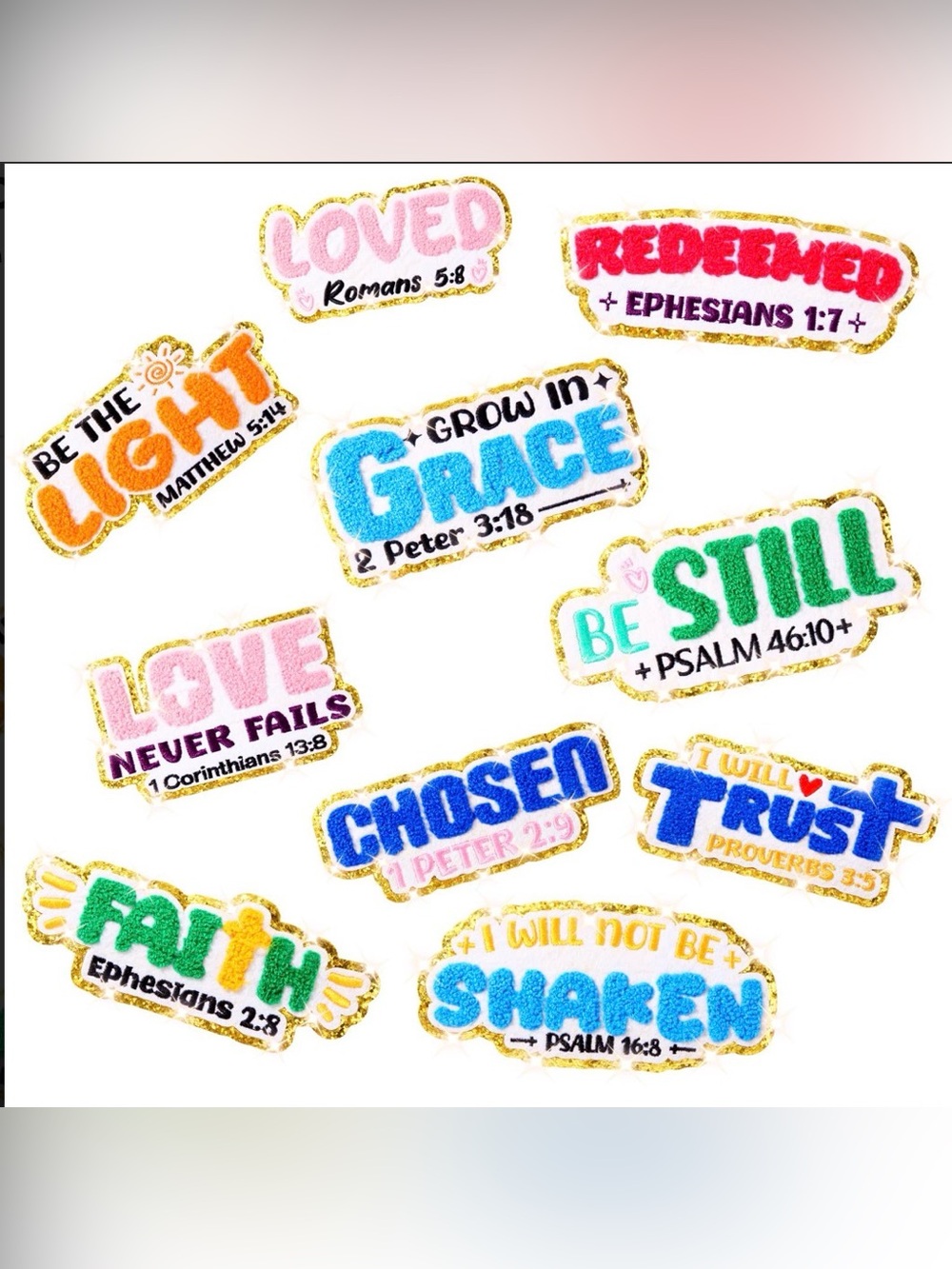 Bible Verse Iron Patches